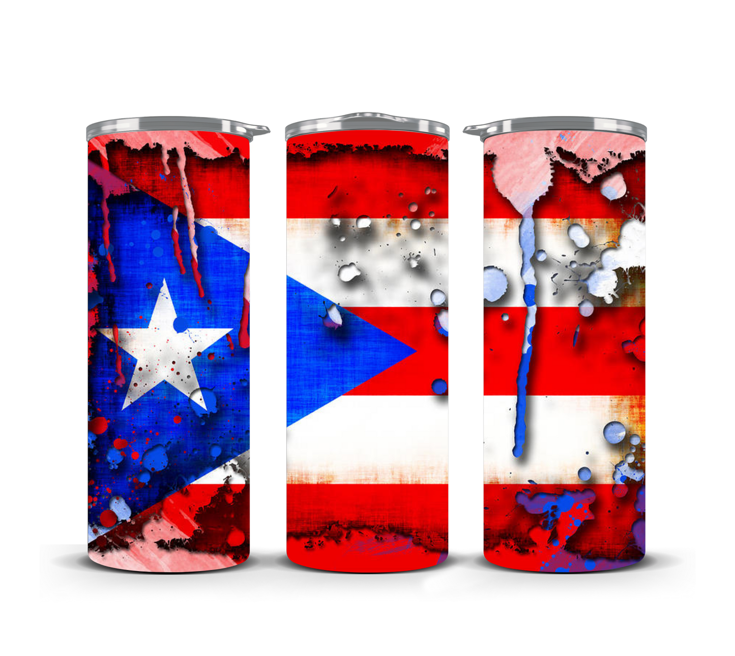 Rican flag tumbler